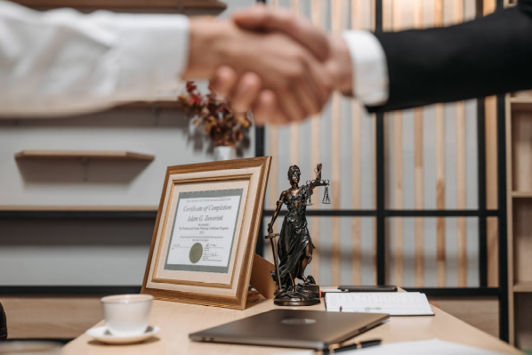 Two people shaking hands